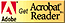 Adobe-Button. Text: Get Acrobat Reader